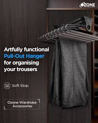Ozone pull out hanger, single, double