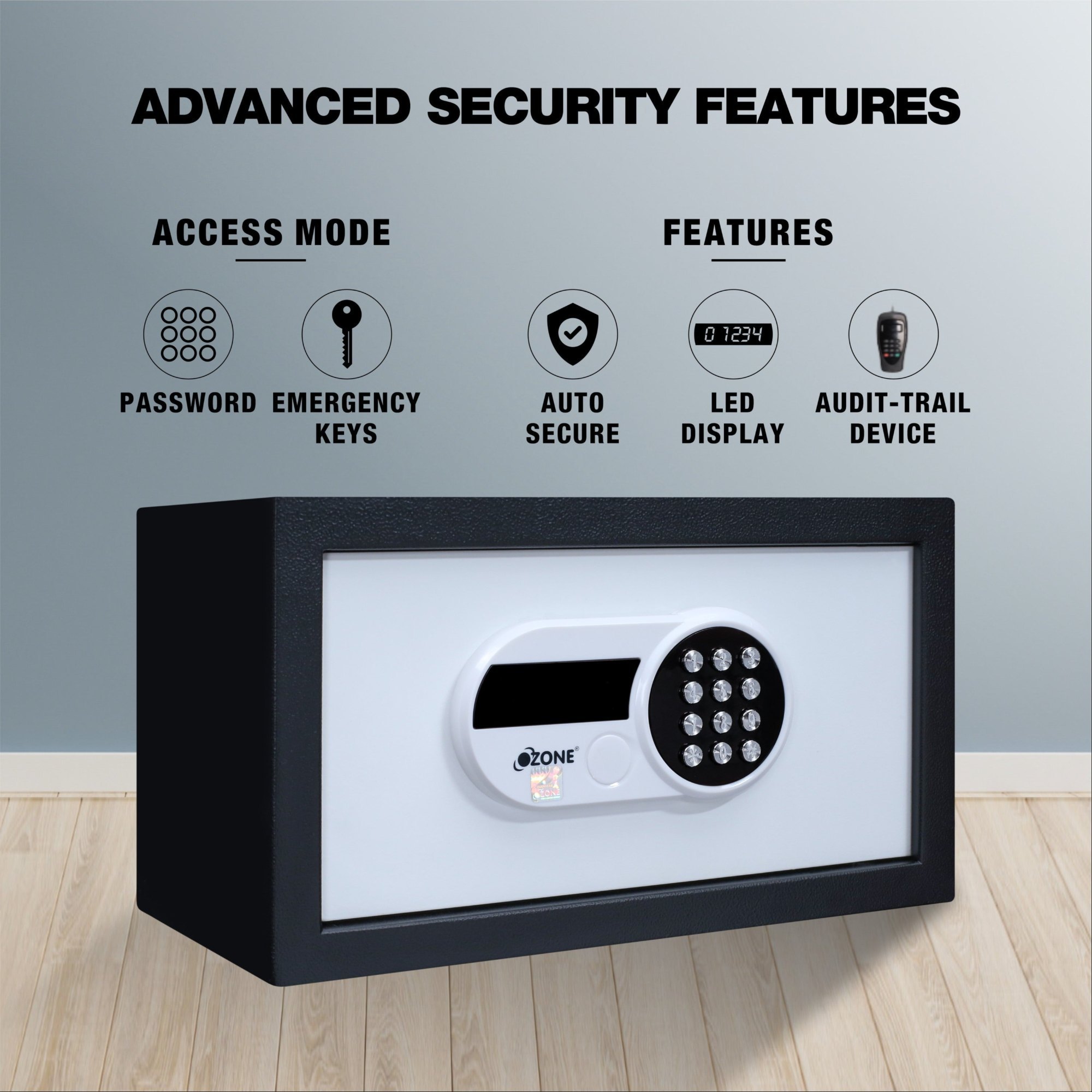 Ozone security locker, secret locker, fingerprint locker, safety locker