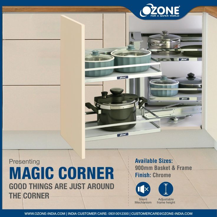 Ozone magic corner, kitchen solution, corner solution